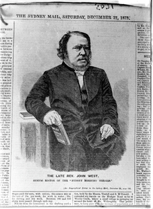The late Rev. John West, Senior Editor of the Sydney Morning Herald.