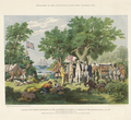 Captain Cook taking possession of the Australian continent on behalf of the British Crown, AD 1770, under the name of New South Wales.