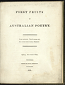 First Fruits of Australian Poetry.