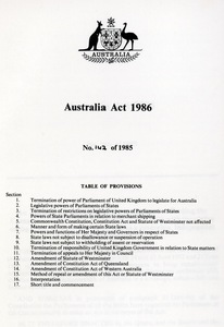 The Australian Act, 1986