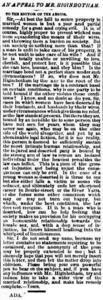 Henrietta Dugdale's article, in the name of ADA, to the Melbourne Argus, 13 April 1869