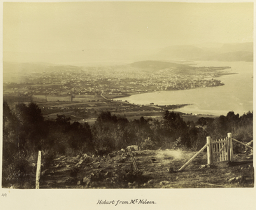 Picture of Hobart from Mt Nelson, Tasmania, c.1895.