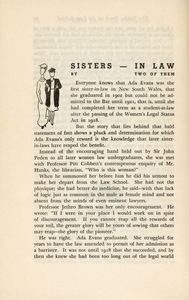 The jubilee book of the Law School of the University of Sydney, 1890&ndash;1940, page 62.
