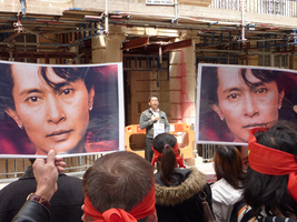 Aung San Suu Kyi is elected to the Burmese parliament